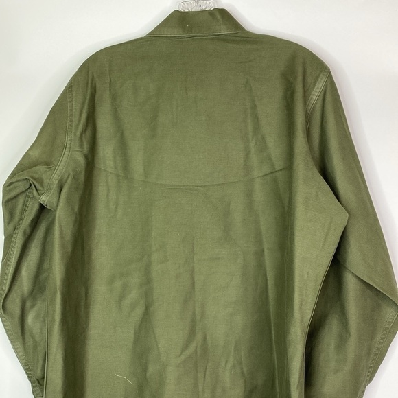 Vintage OG-107 Green Long Sleeve Button Down Military Shirt Size 15.5 x 31 - Picture 5 of 11